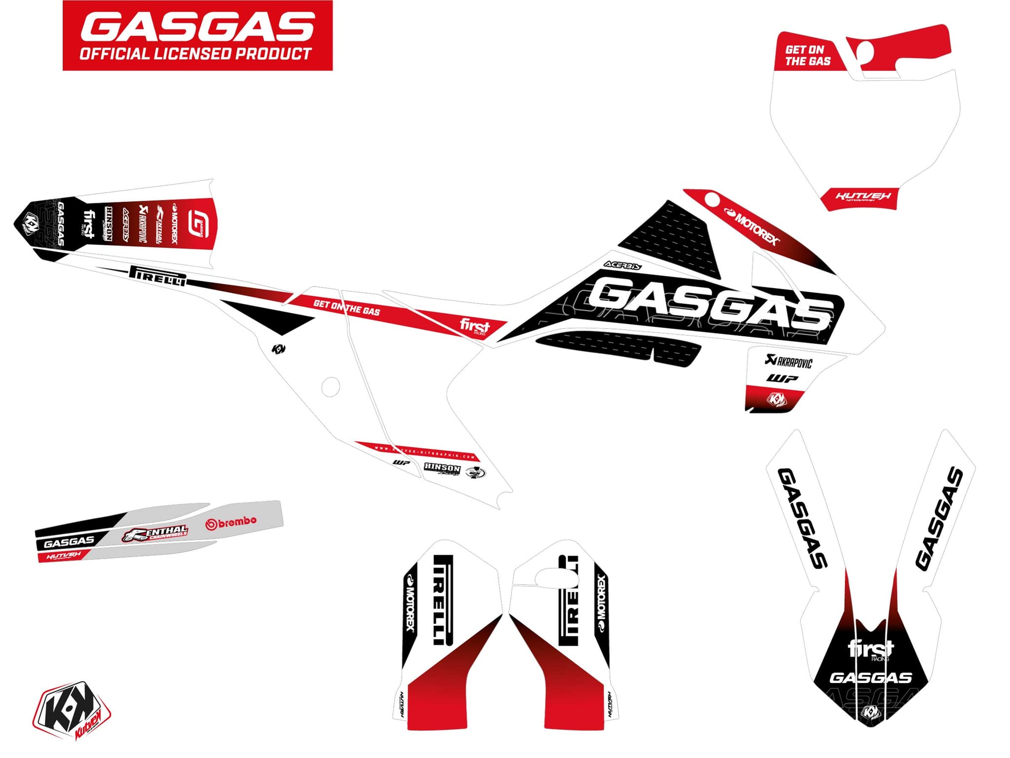 kit de decoración motocross gasgas mc 65 drop blanco | GASGAS | Kutvek - View 2