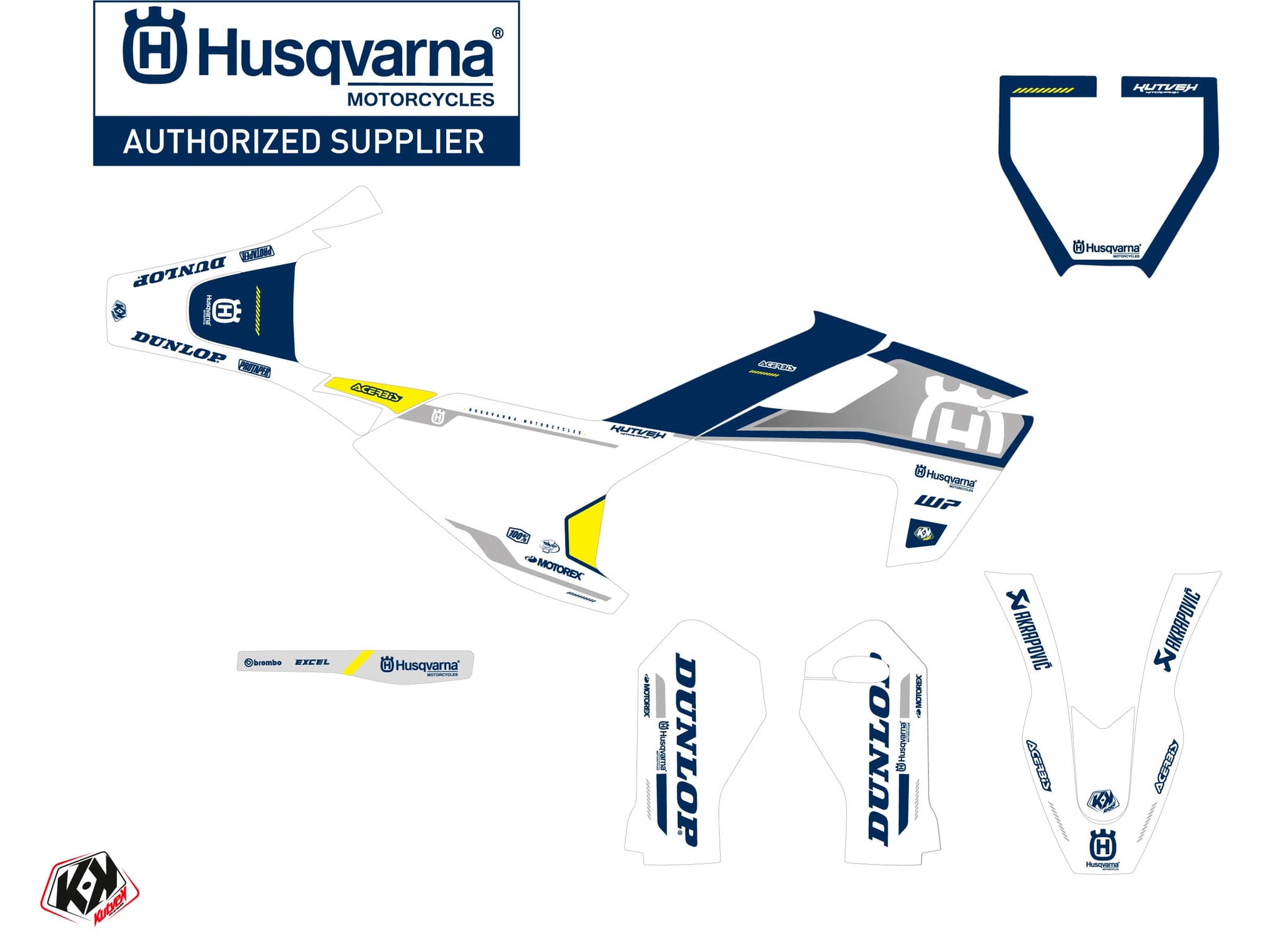 kit graphique motocross husqvarna e e5 d-skt bleu | Husqvarna | Kutvek - View 2