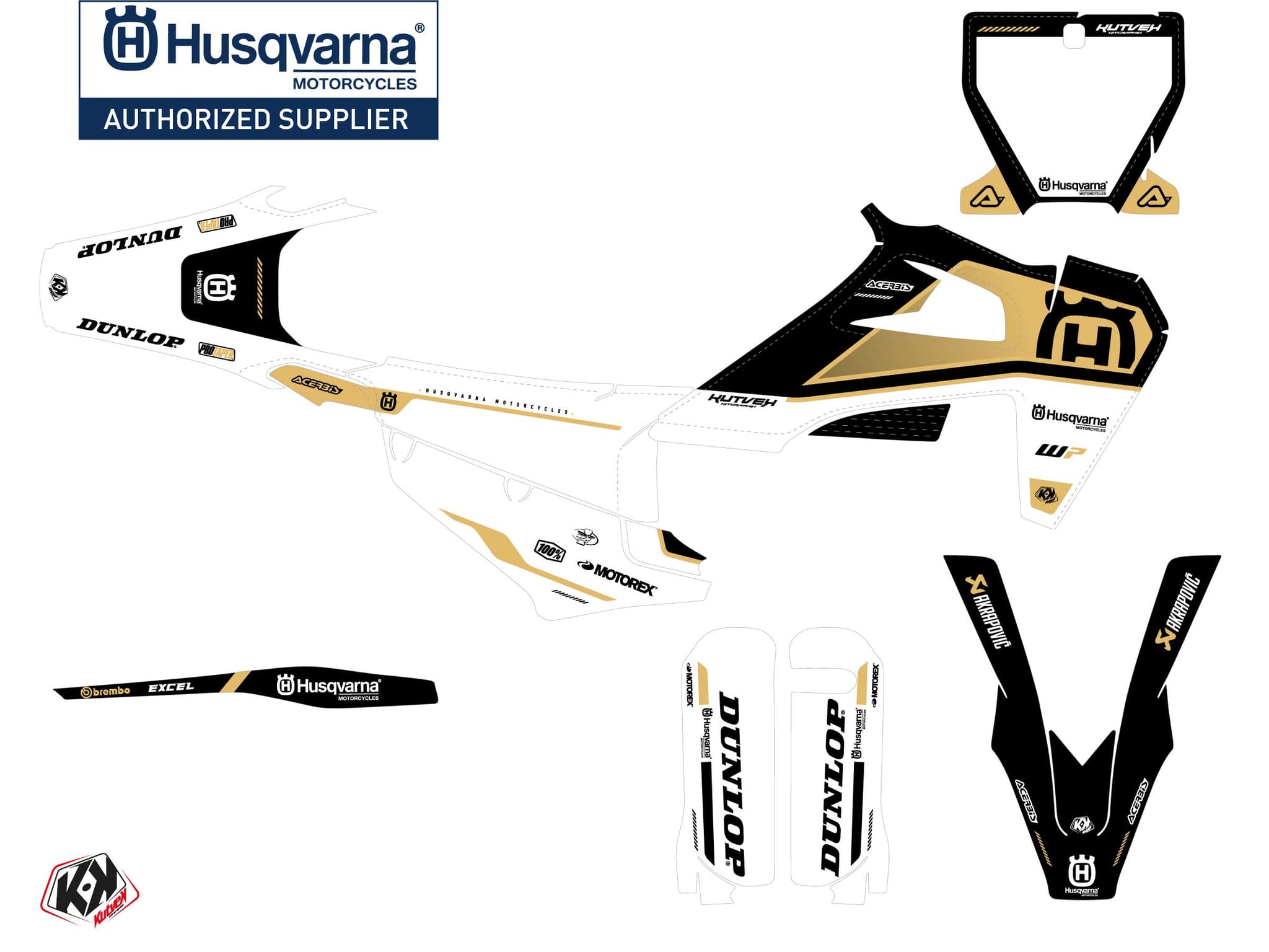 kit graphique motocross husqvarna fc 450 d-skt sable | Husqvarna | Kutvek - View 2