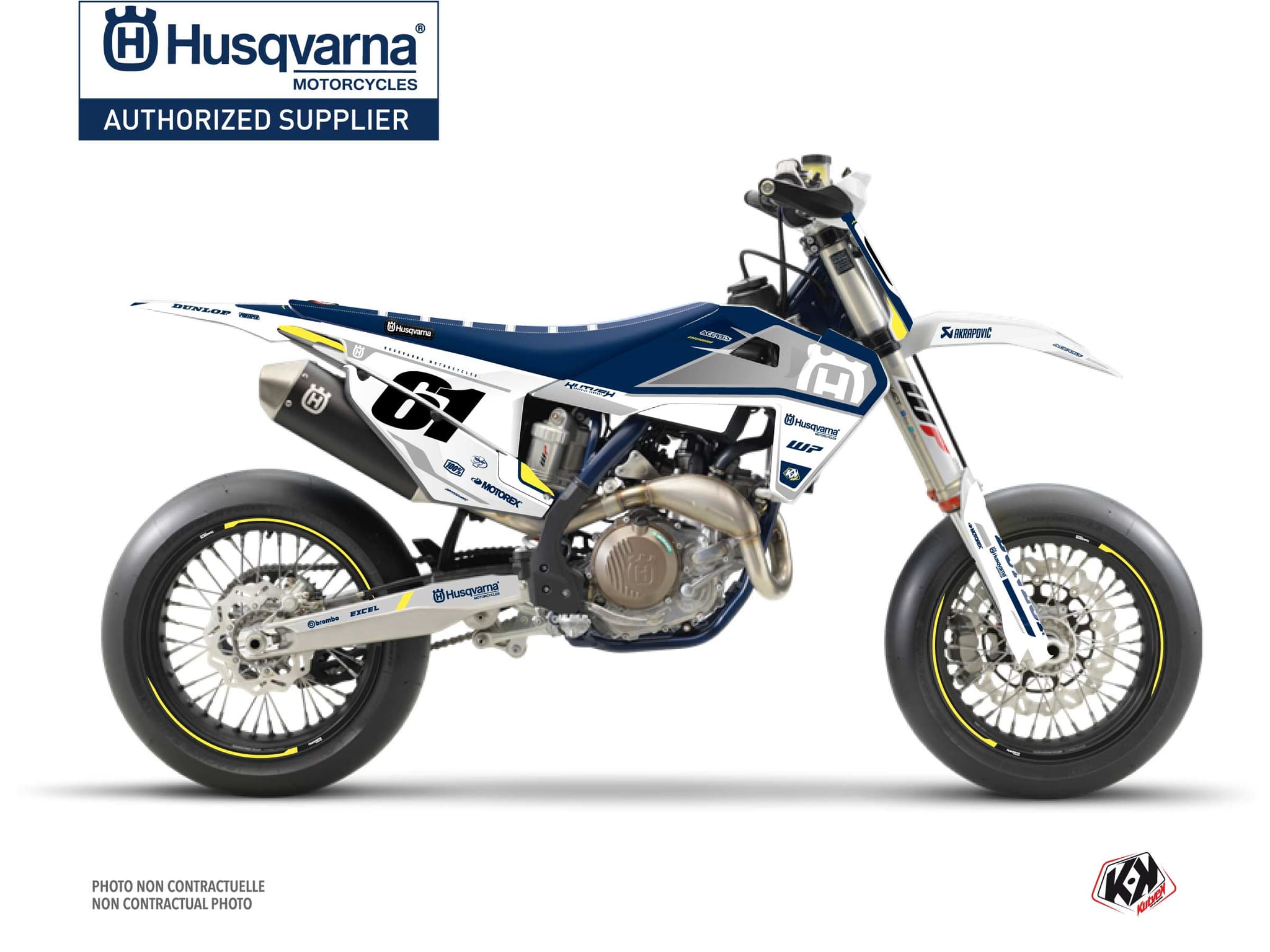 kit graphique motocross husqvarna fs 450 d-skt bleu  