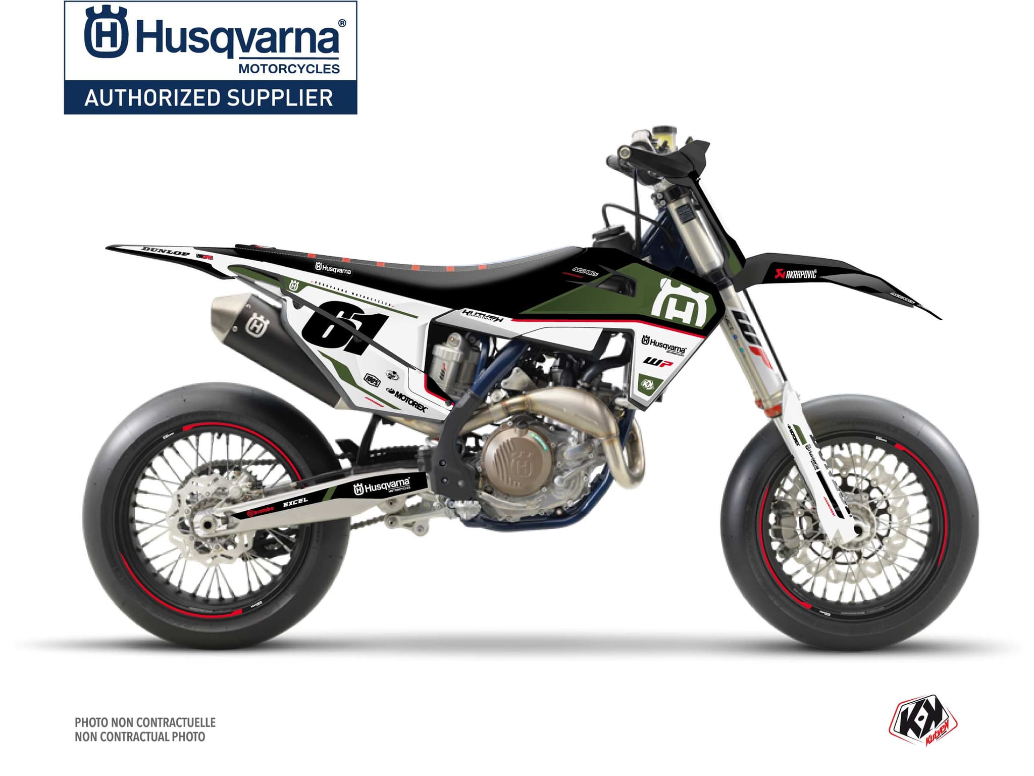kit graphique motocross husqvarna fs 450 d-skt kaki  