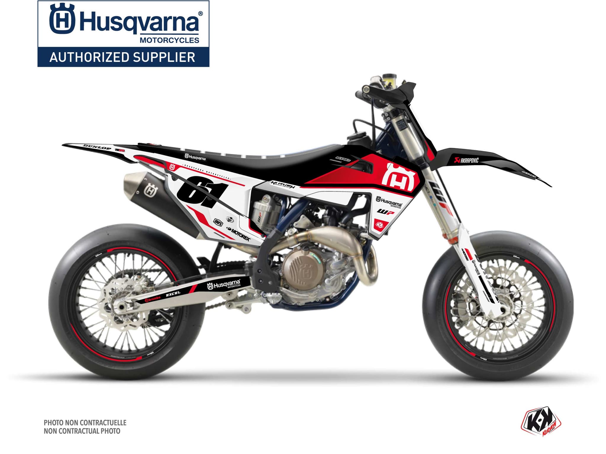 kit graphique motocross husqvarna fs 450 d-skt rouge  