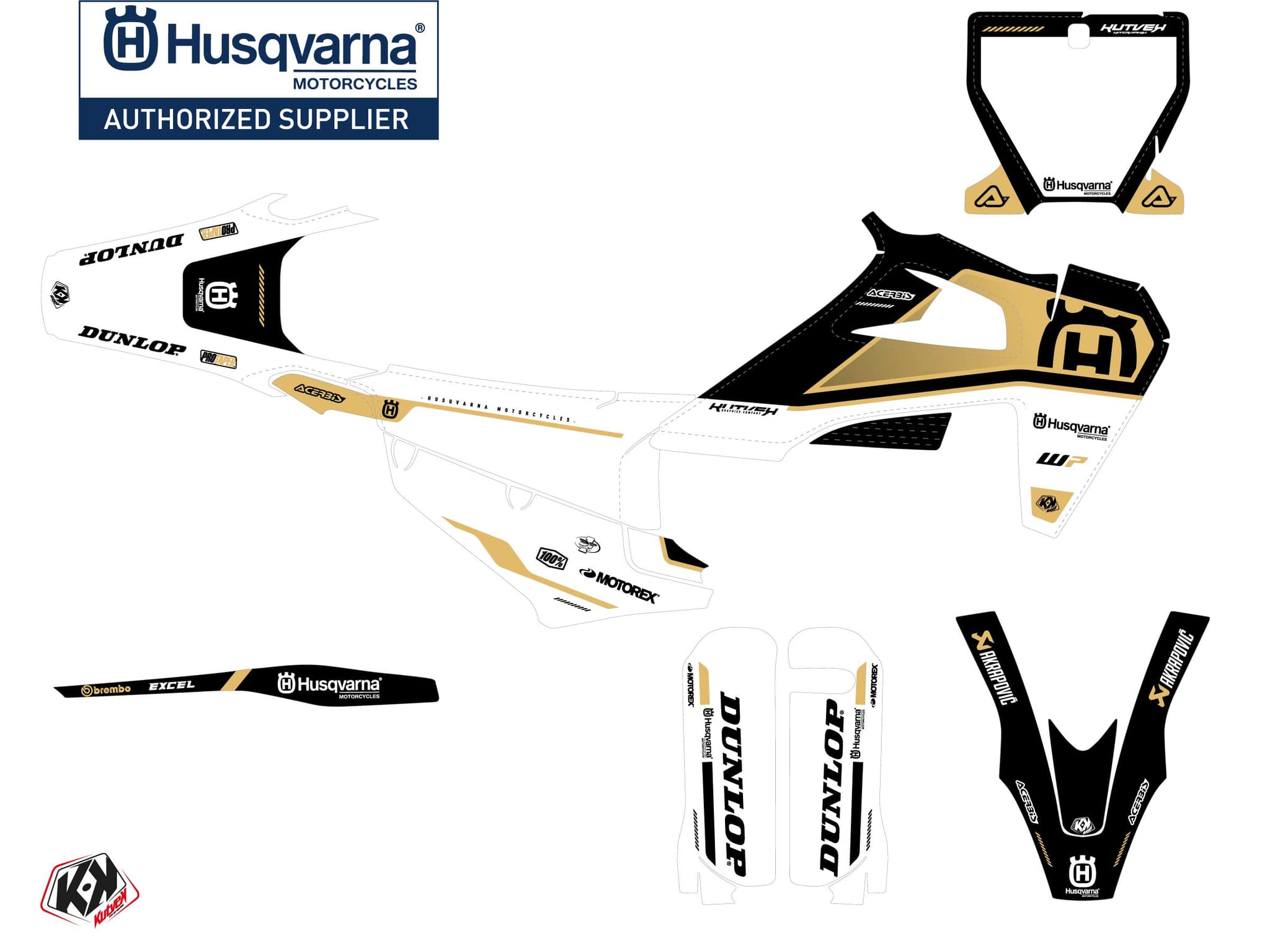 Husqvarna 450 FS Dirt Bike D-SKT Graphic Kit Sand | Husqvarna | Kutvek - View 2
