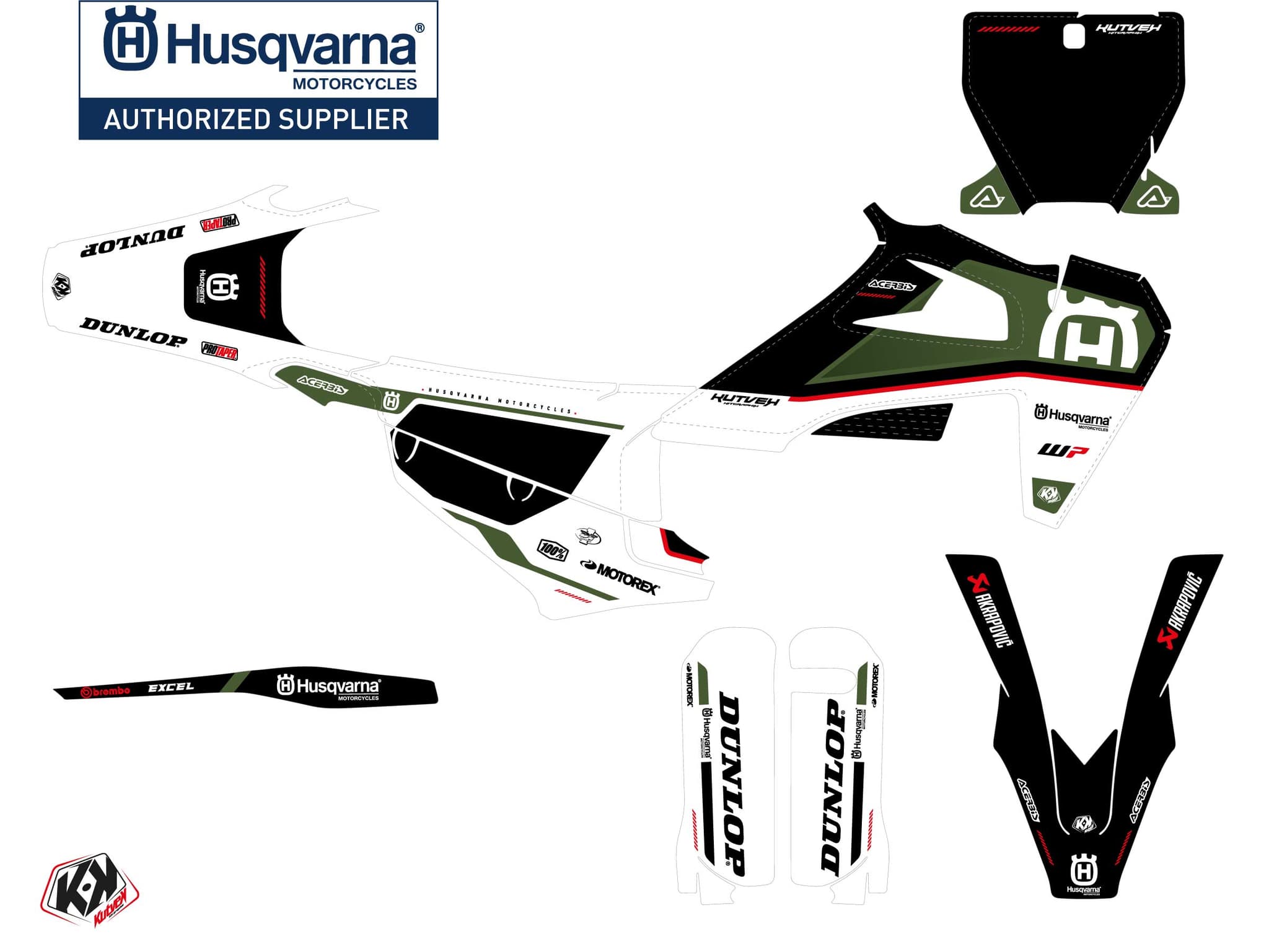 kit decorativo moto-cross d-skt husqvarna tc 250 kaki | Husqvarna | Kutvek - View 2