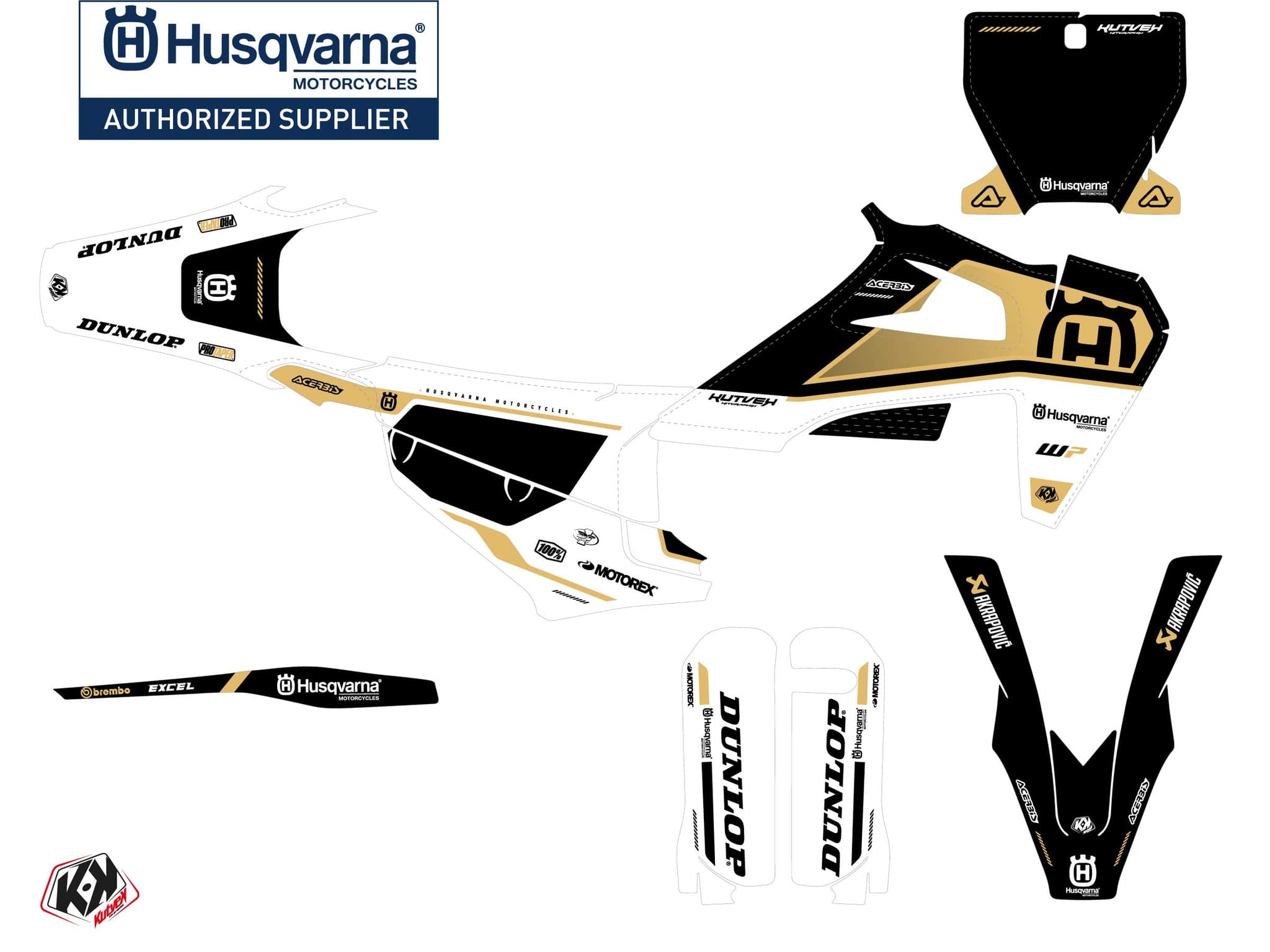 kit graphique motocross husqvarna tc 125 d-skt sable | Husqvarna | Kutvek - View 2