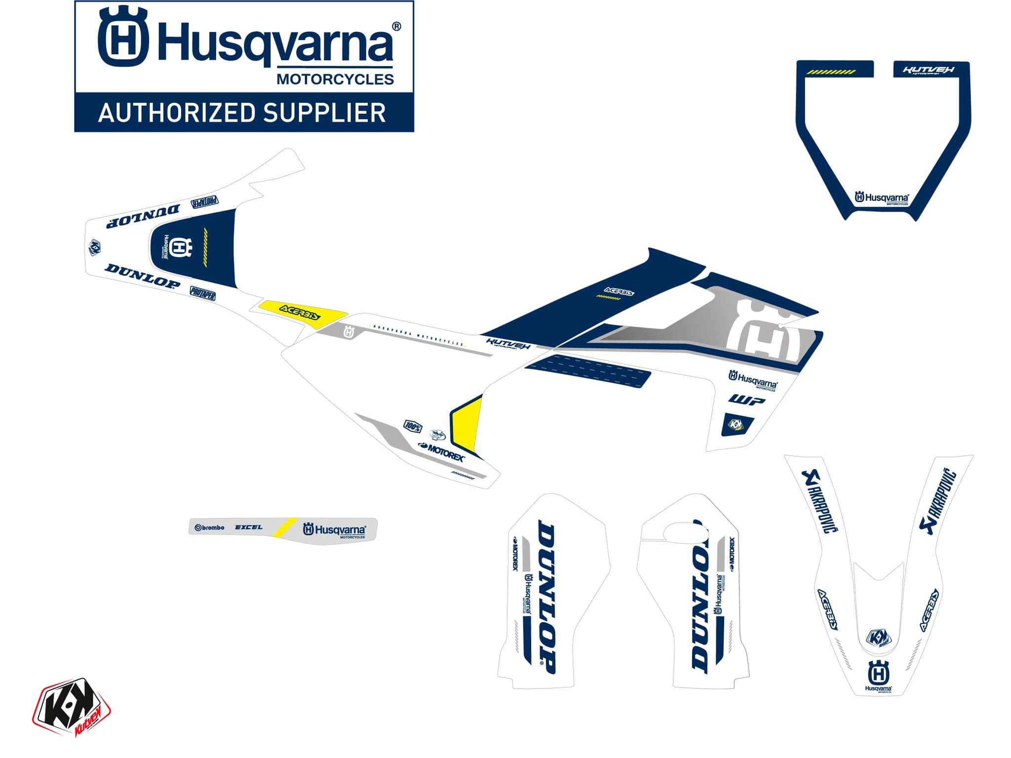 kit graphique motocross husqvarna tc 50 d-skt bleu | Husqvarna | Kutvek - View 2