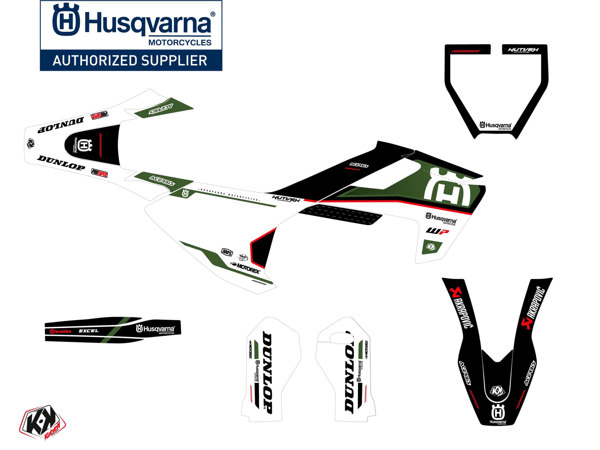 kit graphique motocross husqvarna tc 65 d-skt kaki | Husqvarna | Kutvek - View 3