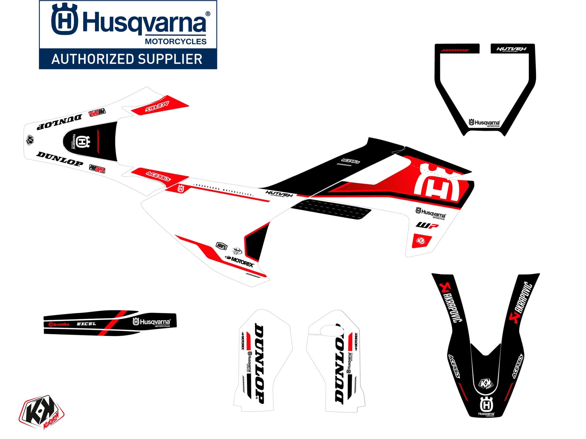 kit graphique motocross husqvarna tc 65 d-skt rouge | Husqvarna | Kutvek - View 2