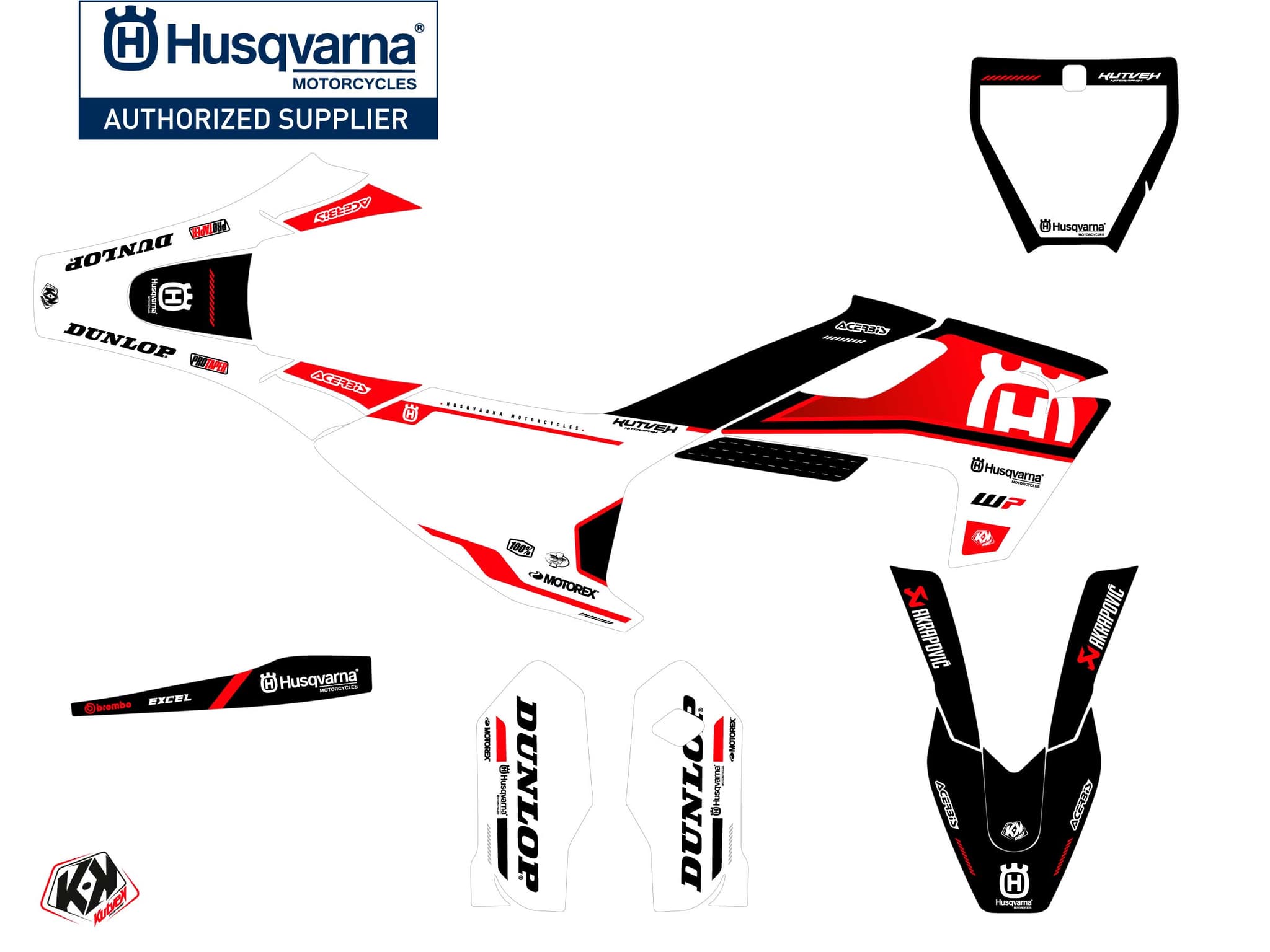 Kit graphique Moto Cross D-SKT Husqvarna TC 85 Bleu | Husqvarna | Kutvek - View 2