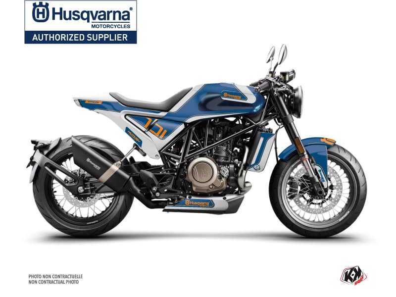 Kit Graphique Moto Dusk Husqvarna Vitpilen 701 Blanc Bleu
