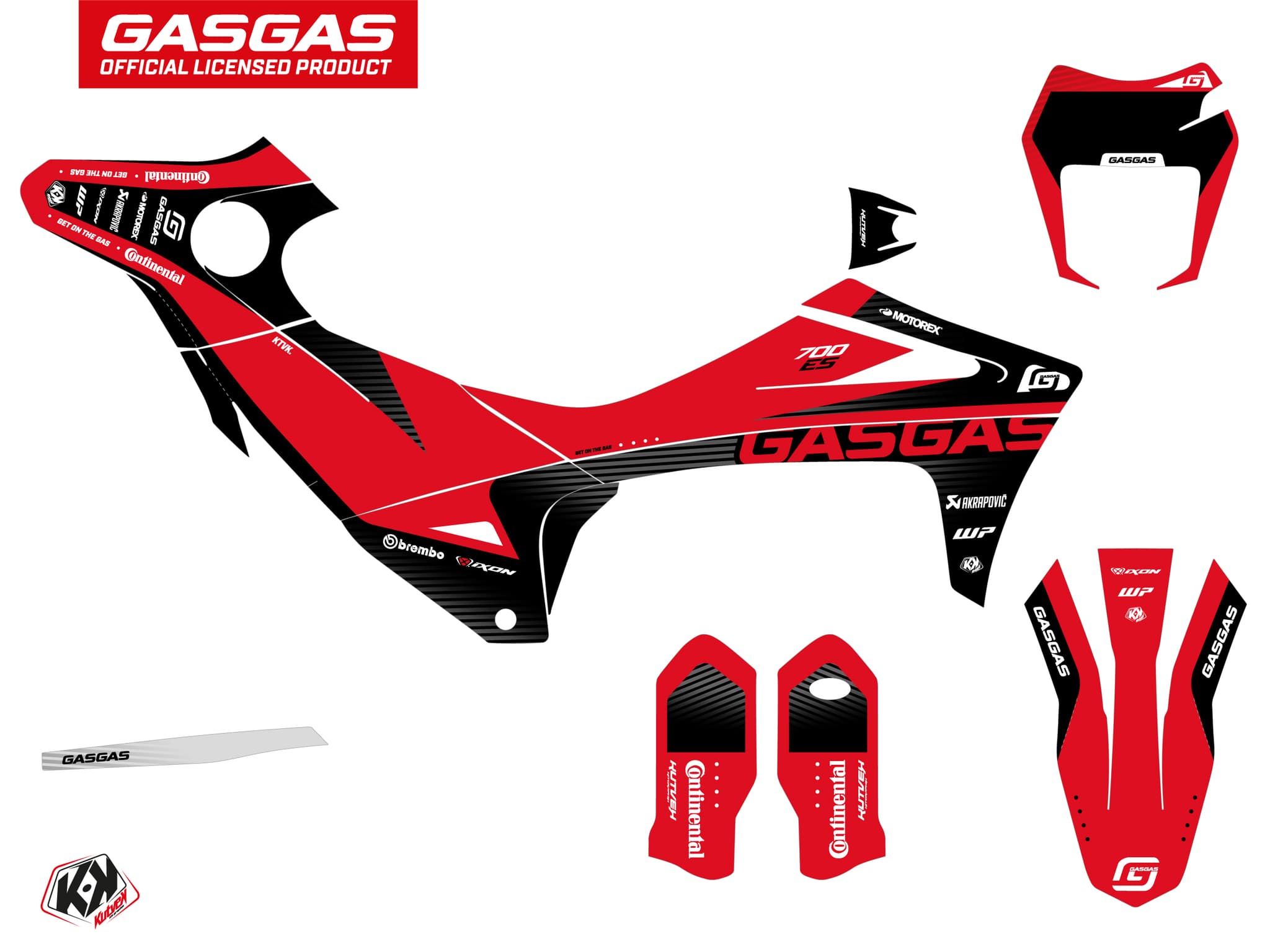 Kit Graphique Moto Cross Dynamik GASGAS ES 700 Noir | GASGAS | Kutvek - View 2