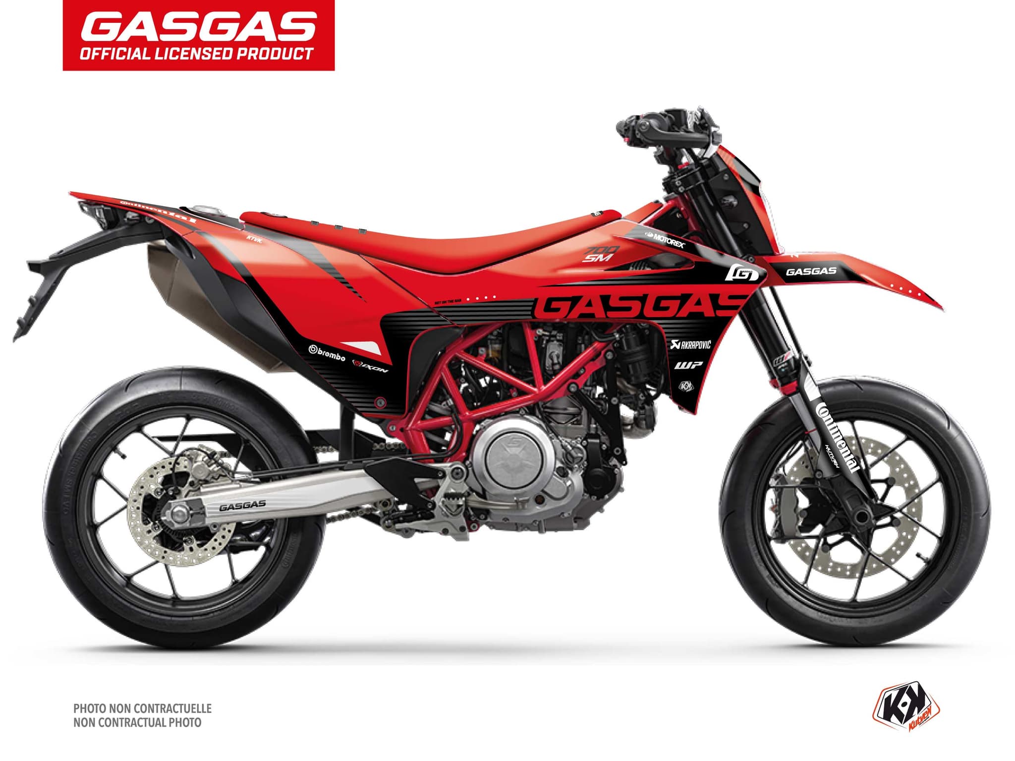 kit graphique motocross gasgas sm 700 dynamik noir  