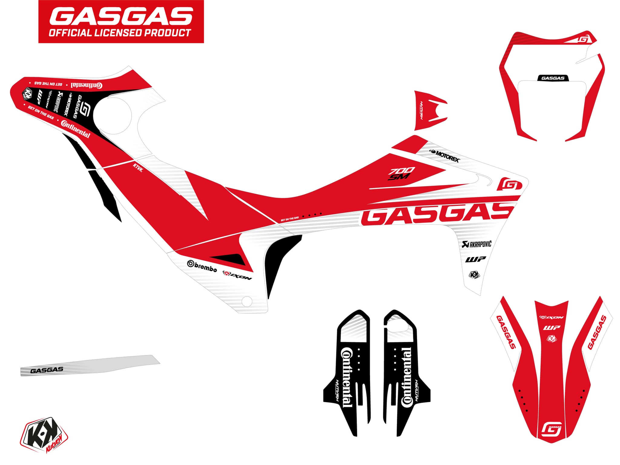 kit graphique motocross gasgas sm 700 dynamik rouge | GASGAS | Kutvek - View 2