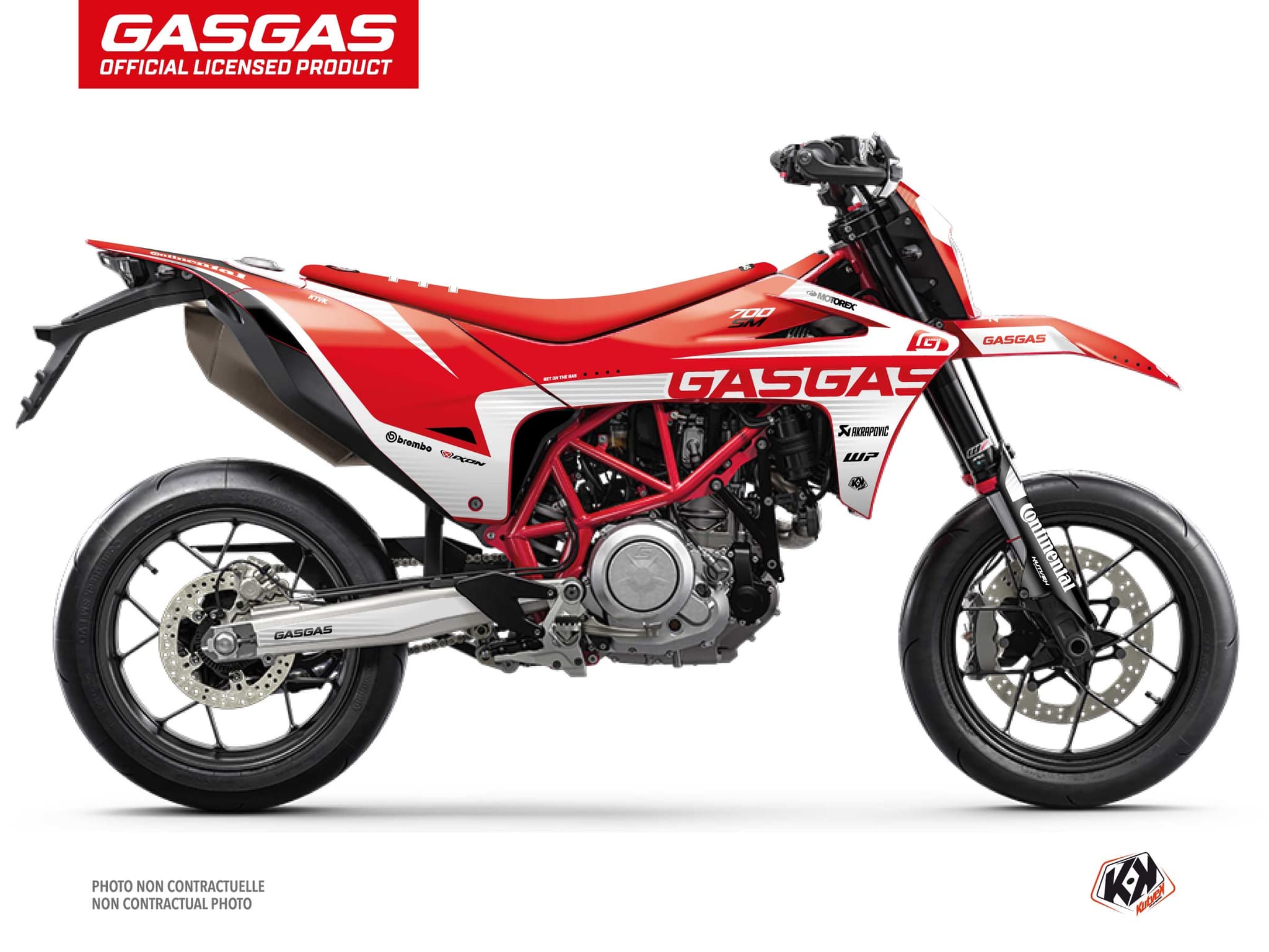 kit graphique motocross gasgas sm 700 dynamik rouge  