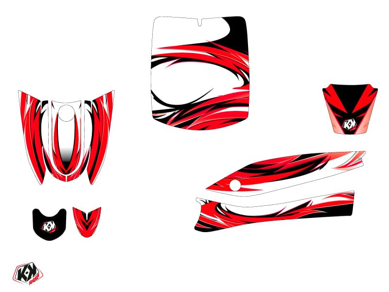 kit graphique scouter mbk eco-3 electro rouge | MBK | Kutvek - View 2