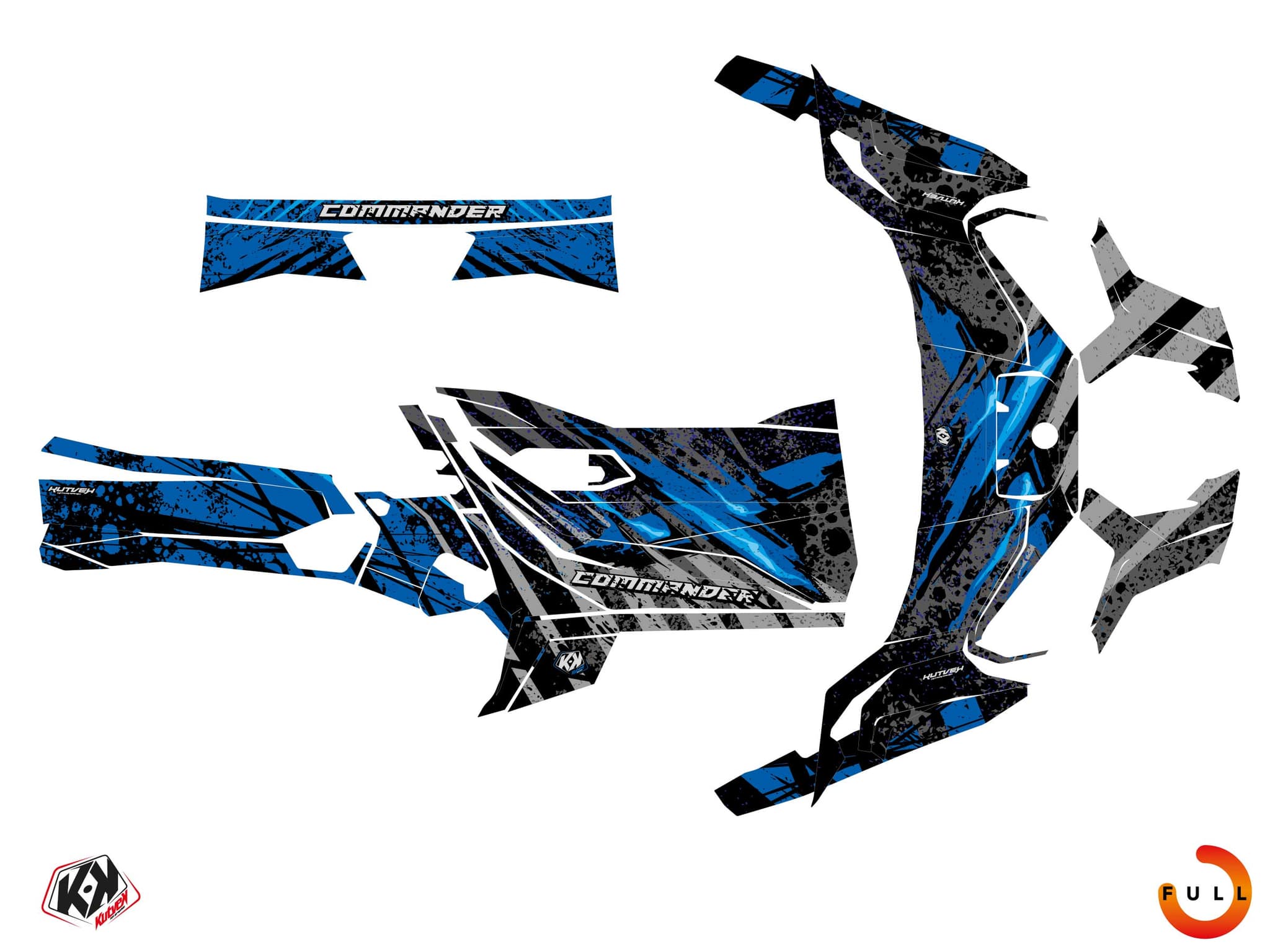 kit graphique ssv can-am commander ember bleu | Can am | Kutvek - View 3