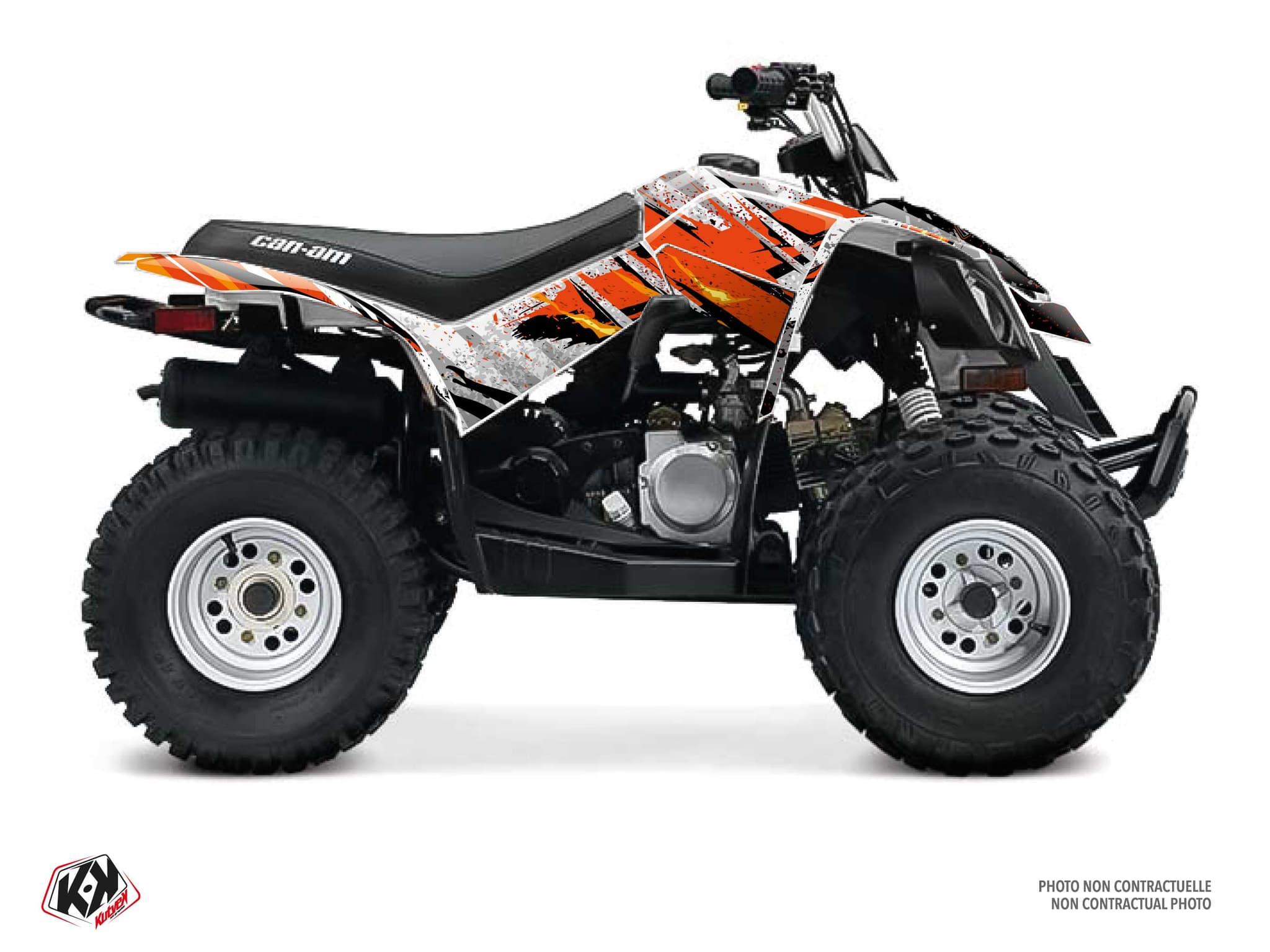 Kit Graphique quad can-am ds 90 ember blanc  