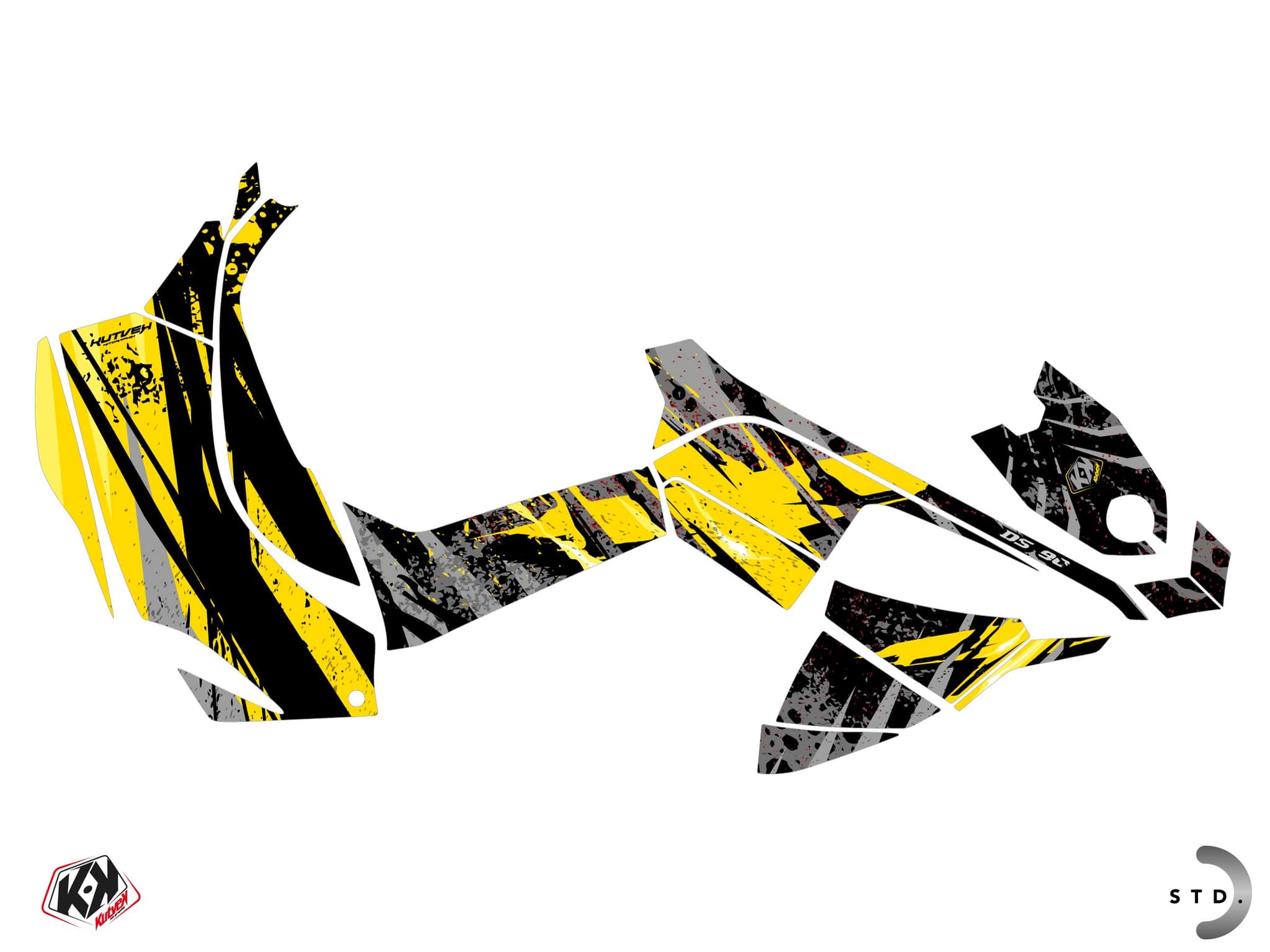 Kit graphique Quad CAN-AM DS 90 EMBER Jaune | Can am | Kutvek - View 2