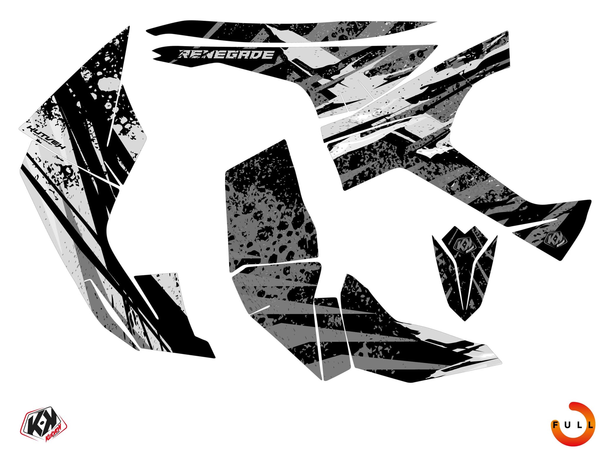 Kit graphique Quad CAN-AM RENEGADE EMBER Gris | Can am | Kutvek - View 3