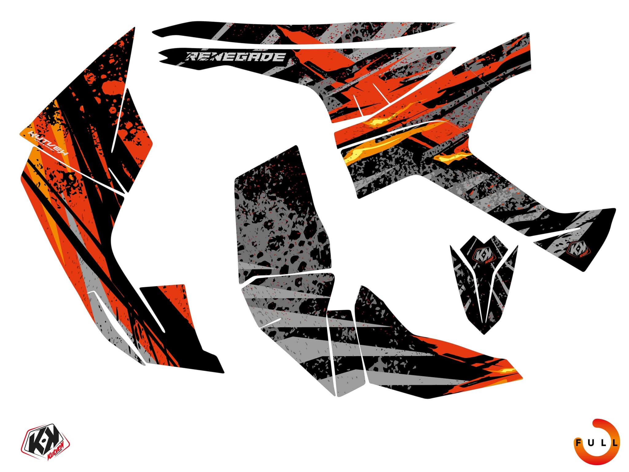 Kit graphique Quad CAN-AM RENEGADE EMBER Rouge | Can am | Kutvek - View 3