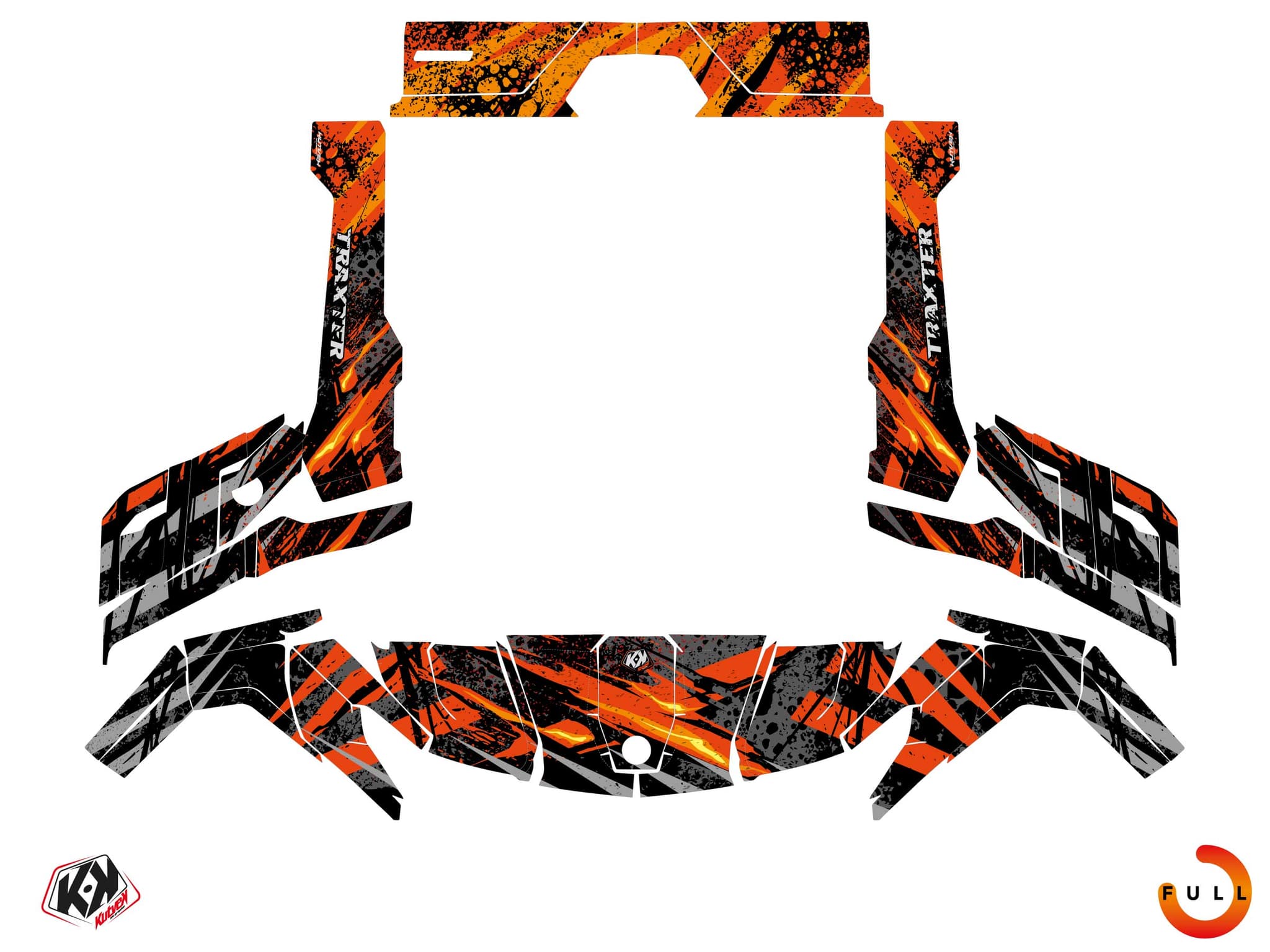 UTV CAN-AM TRAXTER EMBER Red graphic kit | Can am | Kutvek - View 3