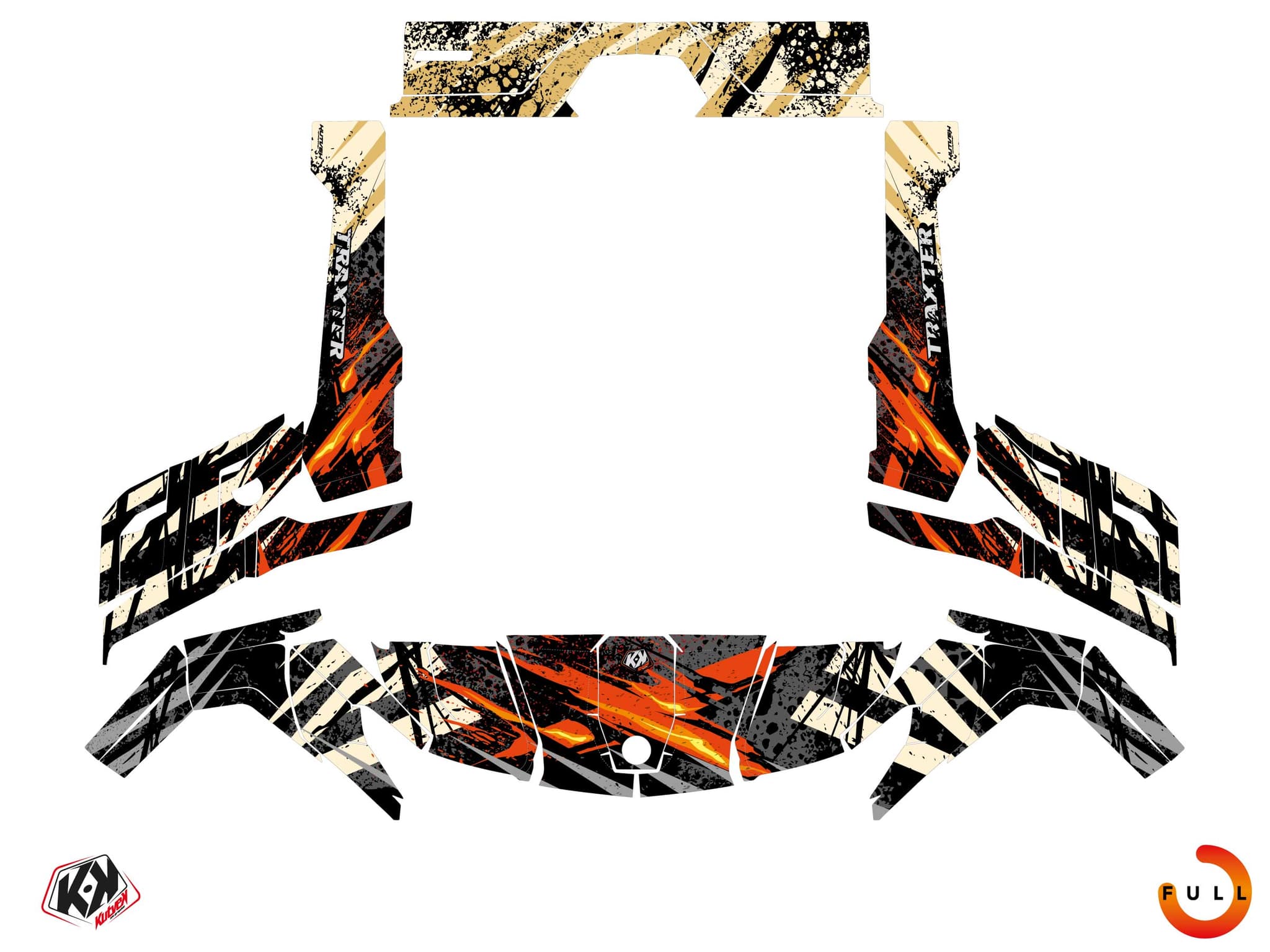 UTV CAN-AM TRAXTER EMBER Sand graphic kit | Can am | Kutvek - View 3