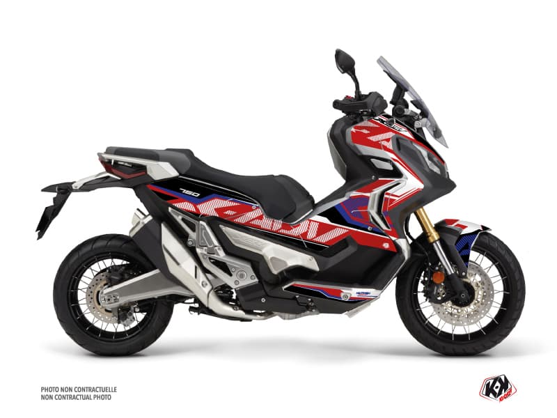 kit graphique maxi-scooter honda x-adv energy rouge-bleu  