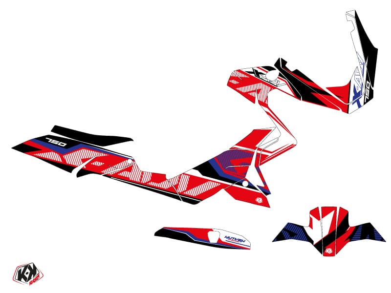 kit graphique maxi-scooter honda x-adv energy rouge-bleu | Honda | Kutvek - View 2