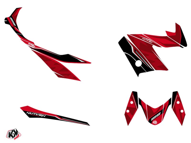 Kit graphique Maxiscooter Energy Yamaha XMAX 125 Rouge | Yamaha | Kutvek - View 2