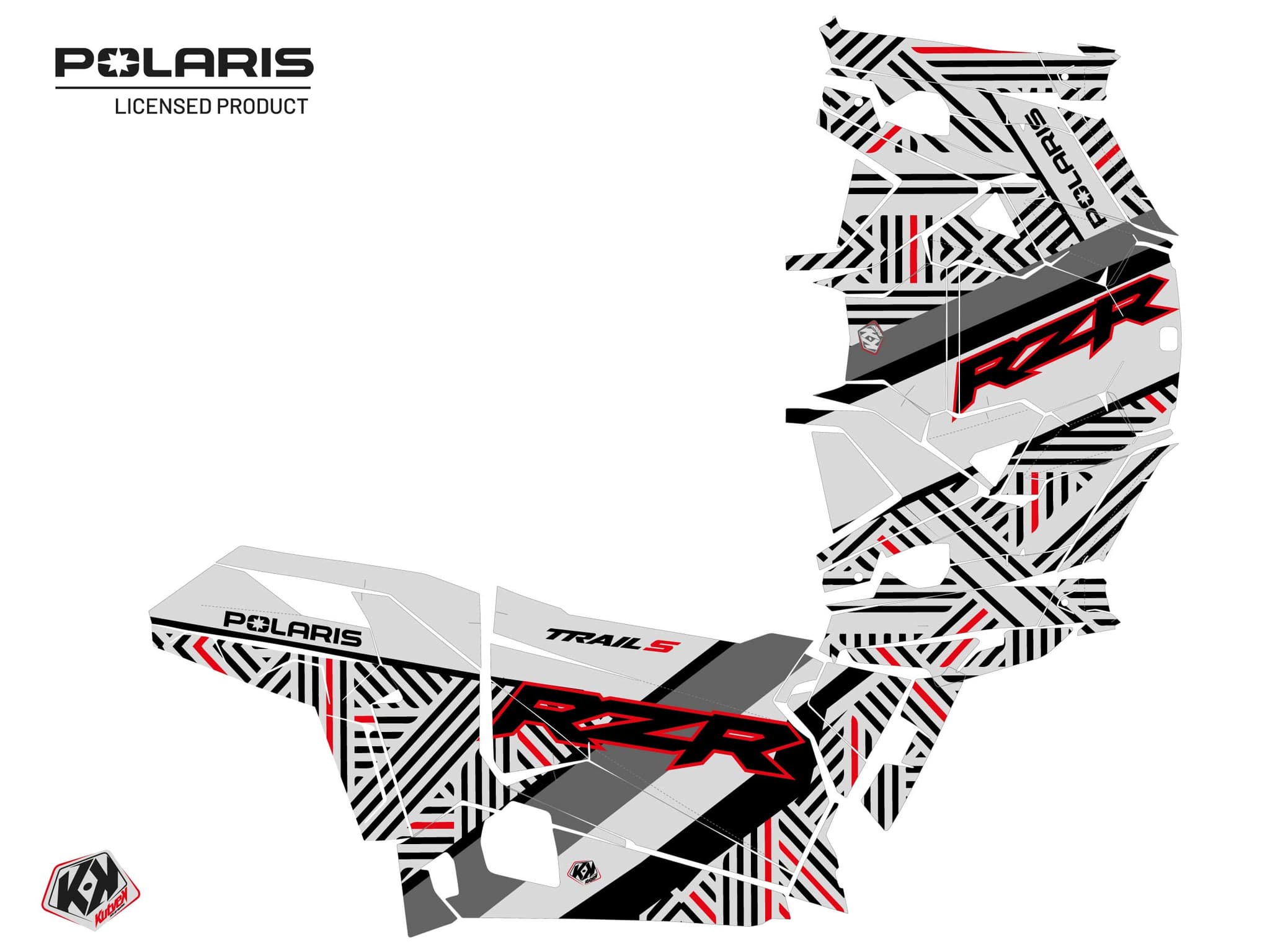 Polaris RZR Trail S UTV Epik Graphic Kit Grey | Polaris | Kutvek - View 2