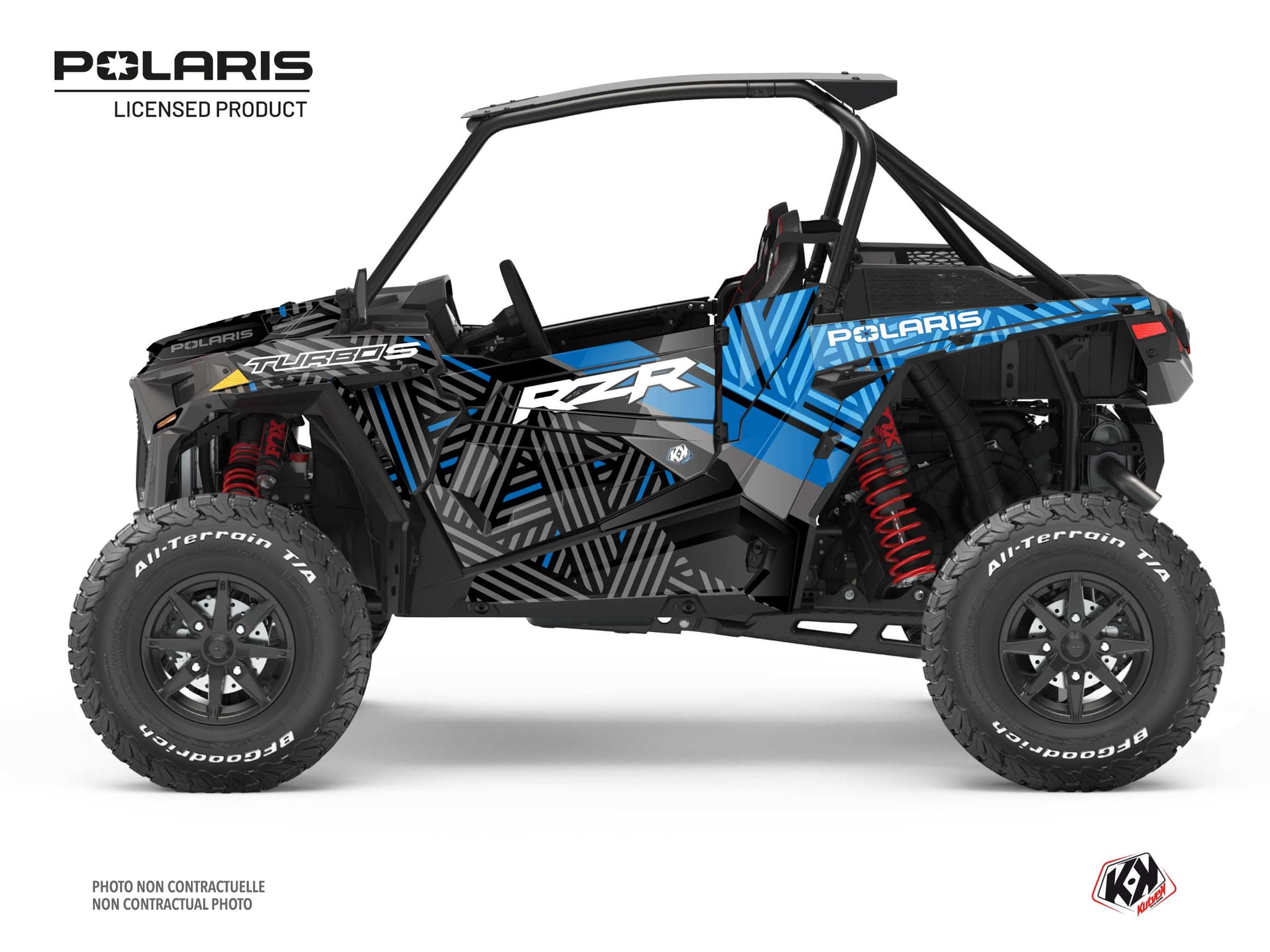 kit graphique ssv polaris rzr turbo s  epik bleu  