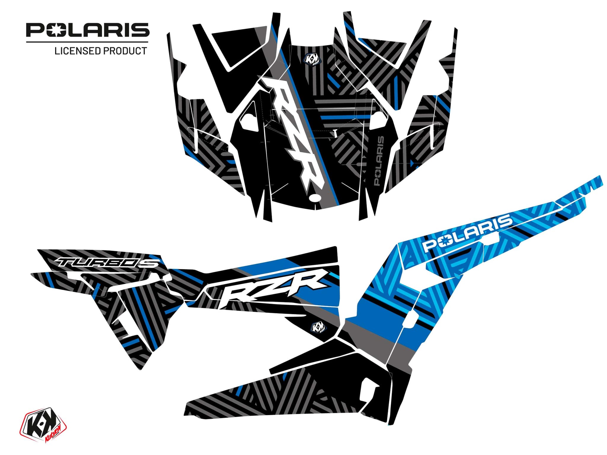 kit graphique ssv polaris rzr turbo s  epik bleu | Polaris | Kutvek - View 2
