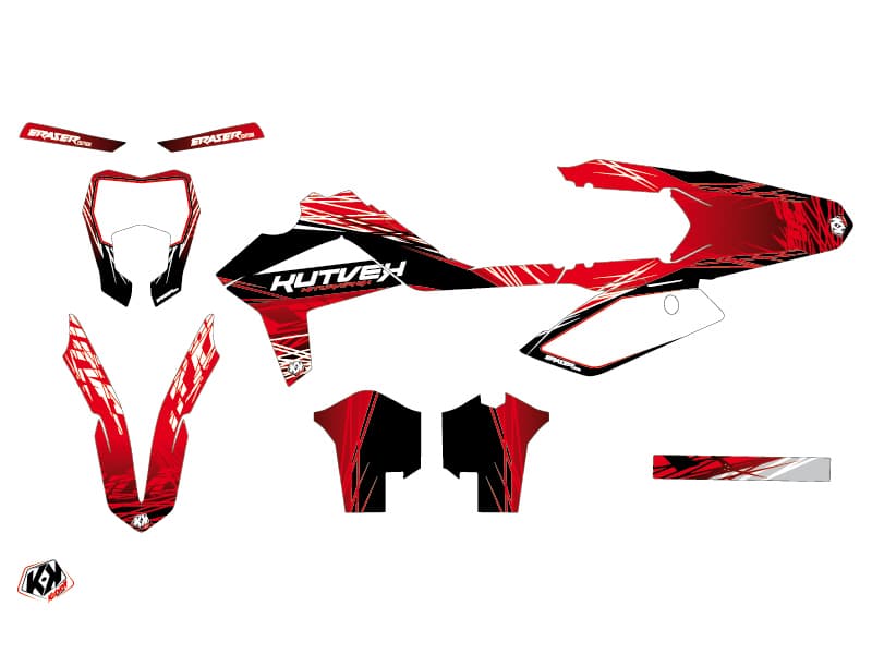 kit graphique motocross gasgas ec 250 eraser rouge-blanc | GASGAS | Kutvek - View 2