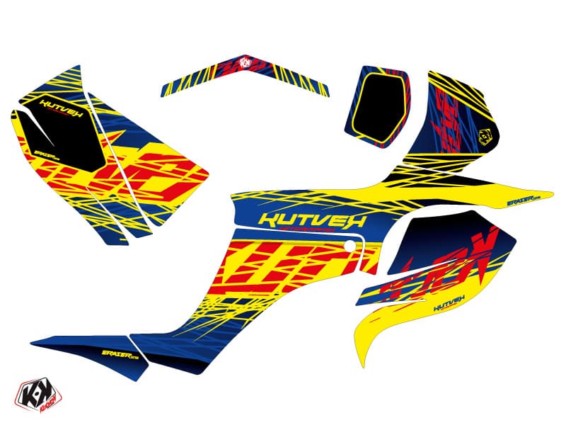 kit de decoración quad eraser suzuki 250 ltz azul amarillo | Suzuki | Kutvek - View 2