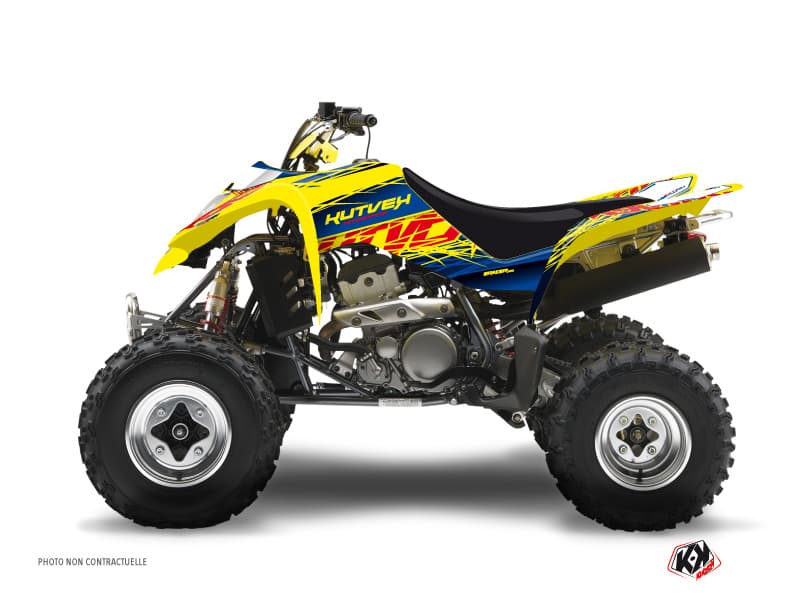 kit graphique quad suzuki ltz 250 eraser bleu-jaune  
