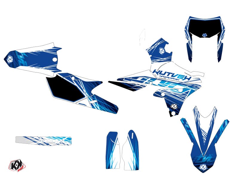 Yamaha 250 WRF Dirt Bike Eraser Graphic Kit Blue | WR | Kutvek - View 2