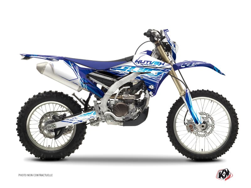 Yamaha 250 WRF Dirt Bike Eraser Graphic Kit Blue | WR | Kutvek