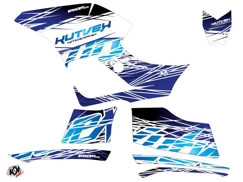 kit graphique quad yamaha grizzly 300 eraser bleu | Yamaha | Kutvek - View 2