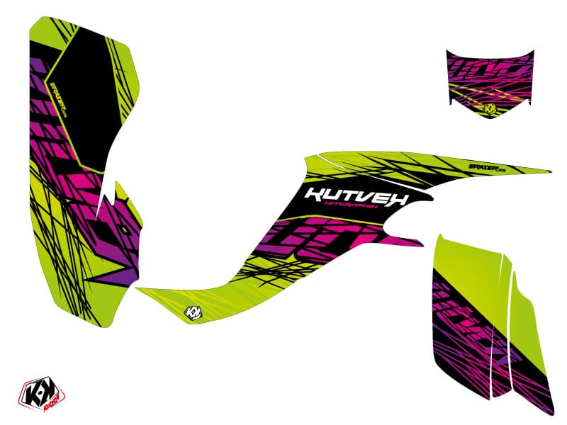 kit graphique quad kawasaki kfx 400 eraser vert | Kawasaki | Kutvek - View 2