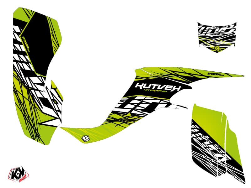 kit graphique quad kawasaki kfx 400 eraser vert-noir | Kawasaki | Kutvek - View 2