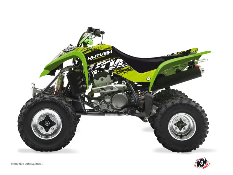 kit graphique quad kawasaki kfx 400 eraser vert-noir  