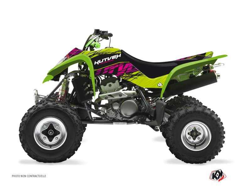 kit graphique quad kawasaki kfx 400 eraser vert  