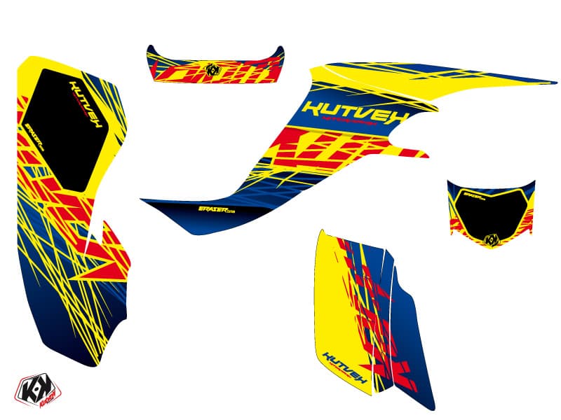 kit graphique quad suzuki ltz 400 eraser bleu-jaune | Suzuki | Kutvek - View 2