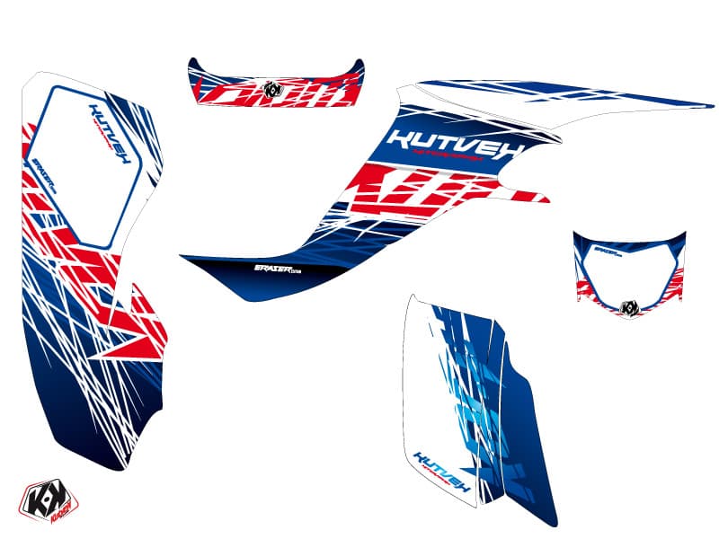 kit graphique quad suzuki ltz 400 eraser bleu-rouge | Suzuki | Kutvek - View 2