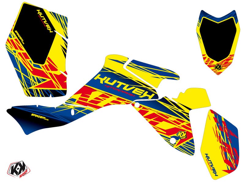 kit graphique quad suzuki ltz 400 ie eraser bleu-jaune | Suzuki | Kutvek - View 2