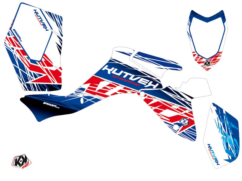 kit graphique quad suzuki ltz 400 ie eraser bleu-rouge | Suzuki | Kutvek - View 2