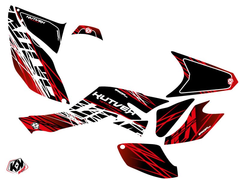 Kit graphique Quad Eraser Honda 400 TRX Rouge Blanc | Honda | Kutvek - View 2