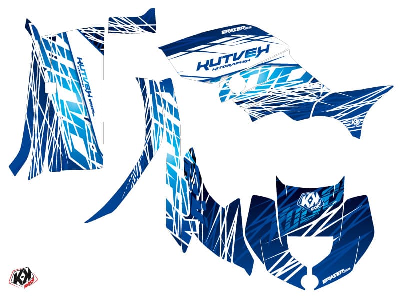 kit graphique quad yamaha grizzly 450 eraser bleu | Yamaha | Kutvek - View 2