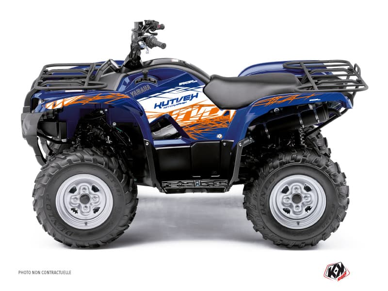 kit graphique quad yamaha grizzly 450 eraser bleu-orange  