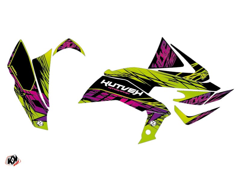 kit graphique quad kawasaki kfx 450 eraser vert | Kawasaki | Kutvek - View 2